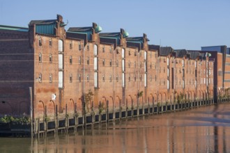 Old warehouses on Dessauer Ufer in Hamburg-Veddel, satellite camp of Neuengamme concentration camp