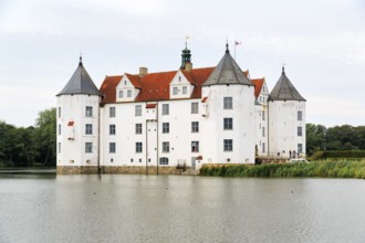 Glücksburg Castle, residential castle, moated castle with museum, Renaissance architecture,