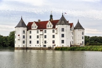 Glücksburg Castle, residential castle, moated castle with museum, Renaissance architecture,