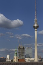 Commerz Real high-rise building, construction site, Alexanderplatz, Berlin, Germany, 8 September