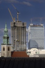 Commerz Real high-rise building, construction site, Alexanderplatz, Berlin, Germany, 8 September