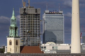 Commerz Real high-rise building, construction site, Alexanderplatz, Berlin, Germany, 8 September