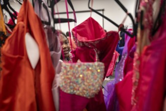 Detroit, Michigan USA - 13 September 2025 - High school students search for free homecoming dresses