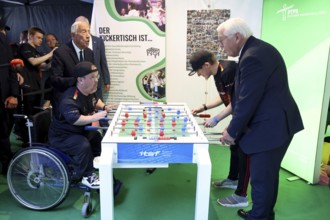 At the stand: German Table Football Association: H.E. Marcelo Rebelo de Sousa President of the