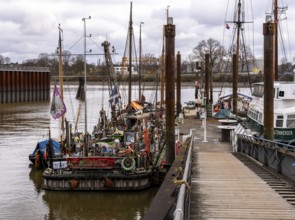Finkenwerder cutter harbour, Hamburg, Germany