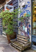 Graffiti on architecture in the Schanzenviertel Altona, Hamburg, Germany