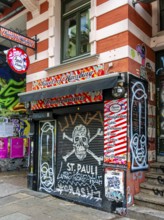 Graffiti on architecture in the Schanzenviertel Altona, Hamburg, Germany