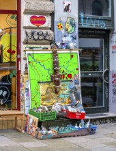 Graffiti on architecture in the Schanzenviertel Altona, Hamburg, Germany