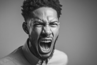 Negative emotion of anger and being displeased and frustrated, AI generated