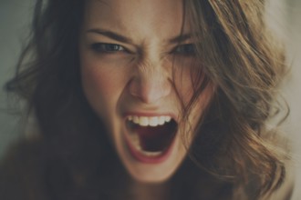 Negative emotion of anger and being displeased and frustrated, AI generated