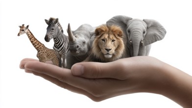 Concept of wildlife preservation and nature conservation in the age of AI and sustainable