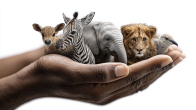 Concept of wildlife preservation and nature conservation in the age of AI and sustainable