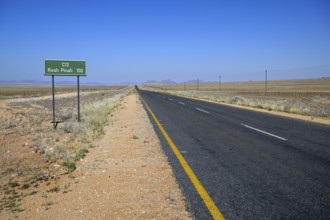 Road sign on the C13 near Aus, Karas Region, Namibia