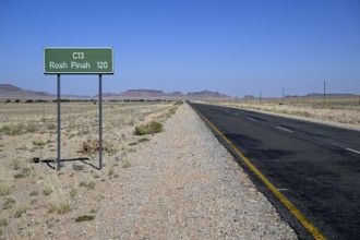 Road sign on the C13 near Aus, Karas Region, Namibia