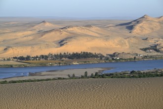 Landscape along the Oranje River, near Oranjemund, Karas Region, Namibia