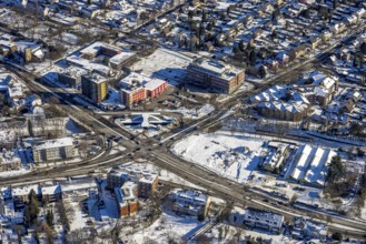 Aerial view, crossing Sittardsberg, Hotel Sittardsberg-Schenkel, Wanheim-Angerhausen, Duisburg,