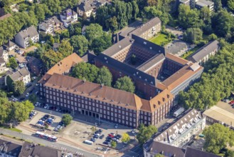 Aerial photograph, Duisburg-Hamborn Local Court and Prison, Obermarxloh, Duisburg, Ruhr area, North