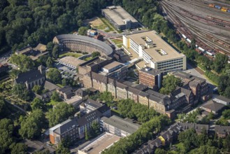 Aerial photo, HELIOS St. Johannes Klinik Duisburg, Katholisches Klinikum Duisburg Gmbh,