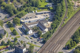 Aerial photo, Tushita Verlag, Meidericher Straße, Duissern, Duisburg, Ruhr area, North