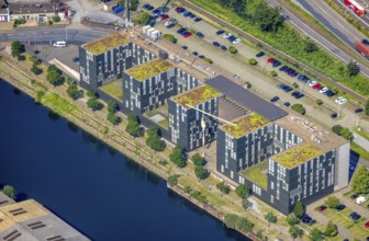 Aerial photograph, State Office for Central Police Services North Rhine-Westphalia in the inner