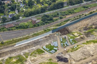 Aerial view, former marshalling yard Wedau, planned new Duisburg residential quarter, Wedau,