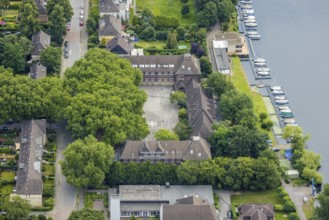 Aerial photo, GGS Grundschule am See, Wedau, Duisburg, Ruhr area, North Rhine-Westphalia, Germany,