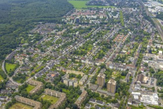 Aerial view, aerial view district Großenbaum, Duisburg, Ruhr area, North Rhine-Westphalia, Germany,