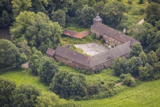 Aerial view, Gut Böckum, Huckingen, Duisburg, Ruhr area, North Rhine-Westphalia, Germany, DE,