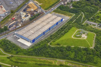 Aerial view, Tiger & Turtle - Magic Mountain and new logistics hall, Wanheim-Angerhausen, Duisburg,