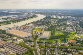 Aerial view, Tiger & Turtle - Magic Mountain and new logistics hall, Wanheim-Angerhausen, Duisburg,