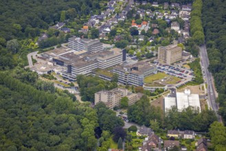 Aerial view, Sana Kliniken Duisburg, Wanheimerort, Duisburg, Ruhr area, North Rhine-Westphalia,