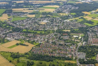 Aerial view, view of Rumeln-Kaldenhausen, Duisburg, Ruhr area, North Rhine-Westphalia, Germany, DE,