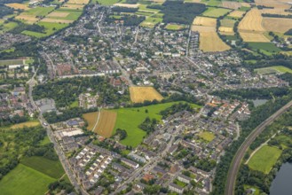 Aerial view, view of Rumeln-Kaldenhausen, Duisburg, Ruhr area, North Rhine-Westphalia, Germany, DE,