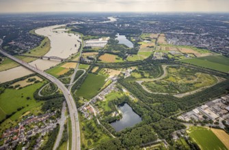 Aerial view, brownfield Lohmannsheide spoil tip on Grafschafter Straße for planned hazardous waste