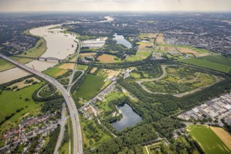 Aerial view, brownfield Lohmannsheide spoil tip on Grafschafter Straße for planned hazardous waste