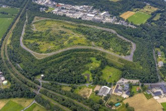 Aerial view, brownfield Lohmannsheide spoil tip on Grafschafter Straße for planned hazardous waste