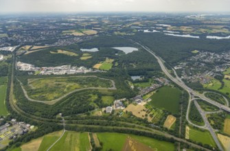 Aerial view, brownfield site Lohmannsheide spoil tip on Grafschafter Straße for planned hazardous
