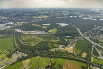 Aerial view, brownfield site Lohmannsheide spoil tip on Grafschafter Straße for planned hazardous