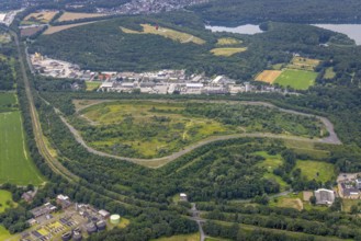Aerial view, fallow land, Lohmannsheide spoil tip on Grafschafter Straße for planned hazardous