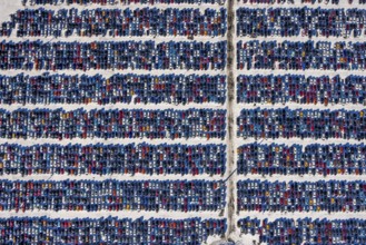 Aerial photo, E. H. Harms AutomobilTransporte and BLG AutoTerminal Duisburg, Osloer Straße,