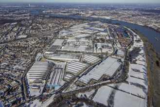 Aerial view, logport III, logport I, terminal, container port, DIT Duisburg Intermodal Terminal