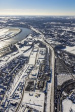 Aerial view, logport III, industrial estate Dahlingstraße, railway settlement, Samskip Multimodal