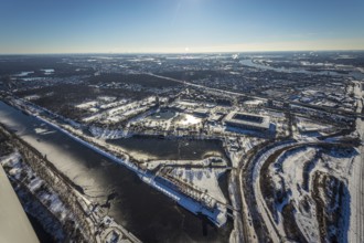 Aerial view, football stadium Schauinsland-Reisen-Arena, MSV Duisburg Arena, Sportpark Duisburg,