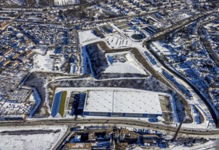 Aerial view, Tiger & Turtle - Magic Mountain, artwork, Wanheim-Angerhausen, Duisburg, Ruhr area,