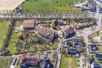 Aerial photo, Freie Waldorfschule Niederrhein, Eppinghoven, Dinslaken, Ruhr area, North