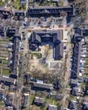 Aerial photo, GGS Gemeinschaftsgrundschule Lohberg, Lohberg, Dinslaken, Ruhr area, North