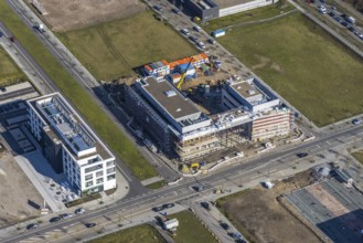 Aerial view, Technology Park Phoenix West, Daikin Chemical Europe, Hörde, Dortmund, Ruhr area,