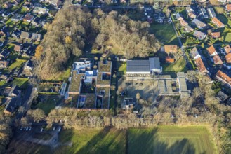 Aerial view of the Raoul-Wallenberg-Schule and Wittenbrinkschule Wulfen in Dorsten in the Ruhr area