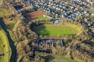 Aerial view of the sports field SuS Hervest-Dorsten 1919 in the Ellerbruchstraße in Dorsten in the