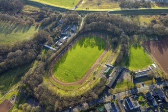 Aerial view of the sports field SuS Hervest-Dorsten 1919 in the Ellerbruchstraße in Dorsten in the